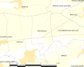 Poziția localității Tierceville