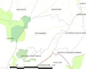 Poziția localității Tortisambert