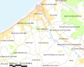 Poziția localității Tourgéville