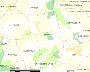Poziția localității Tournebu