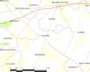 Poziția localității Valsemé