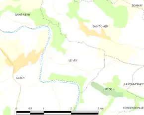 Poziția localității Le Vey