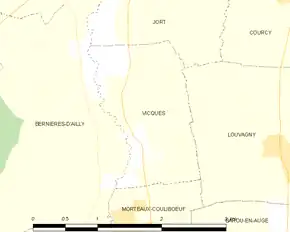 Poziția localității Vicques