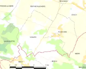 Poziția localității Vignats