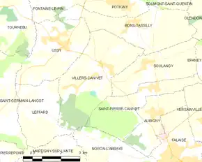 Poziția localității Villers-Canivet