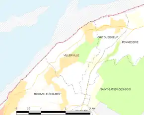 Poziția localității Villerville