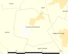 Poziția localității Villons-les-Buissons