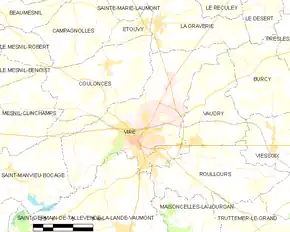 Poziția localității Vire