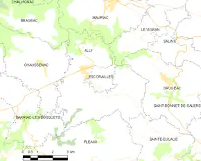 Poziția localității Ally