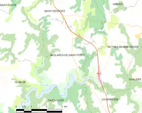 Poziția localității Anglards-de-Saint-Flour