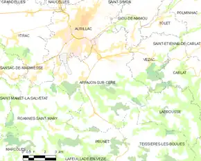 Poziția localității Arpajon-sur-Cère