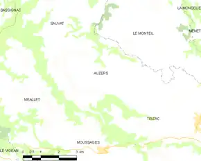 Poziția localității Auzers