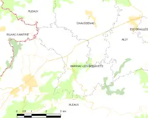 Poziția localității Barriac-les-Bosquets
