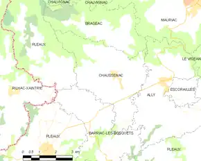 Poziția localității Chaussenac