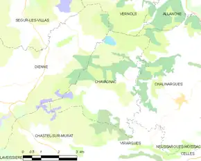 Poziția localității Chavagnac