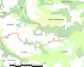 Poziția localității Chazelles