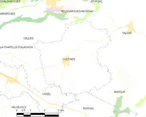 Poziția localității Coltines