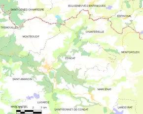 Poziția localității Condat