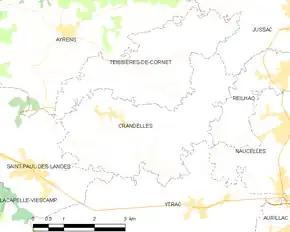 Poziția localității Crandelles