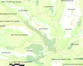 Poziția localității Le Falgoux