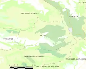 Poziția localității Le Fau