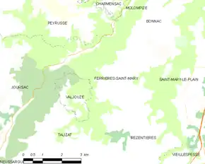 Poziția localității Ferrières-Saint-Mary