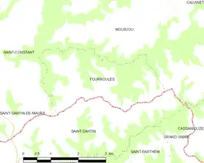 Poziția localității Fournoulès