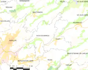 Poziția localității Giou-de-Mamou