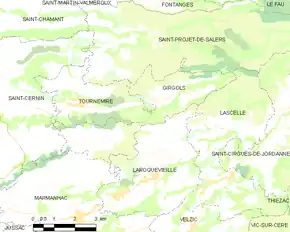 Poziția localității Girgols