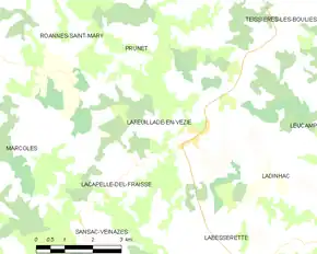 Poziția localității Lafeuillade-en-Vézie