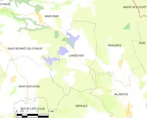 Poziția localității Landeyrat