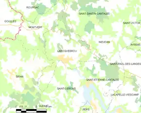 Poziția localității Laroquebrou