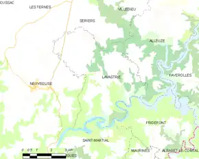 Poziția localității Lavastrie