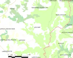Poziția localității Leucamp