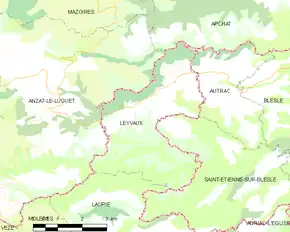 Poziția localității Leyvaux