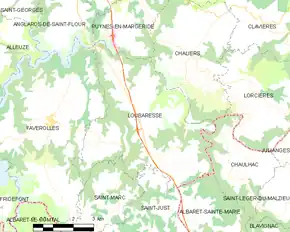 Poziția localității Loubaresse
