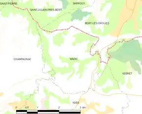 Poziția localității Madic