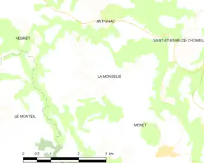 Poziția localității La Monselie