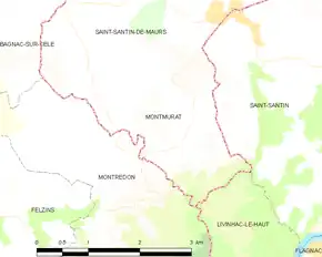Poziția localității Montmurat