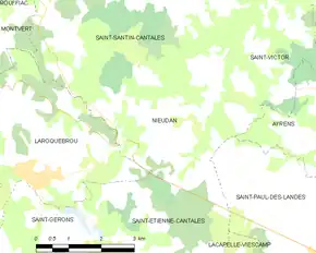 Poziția localității Nieudan