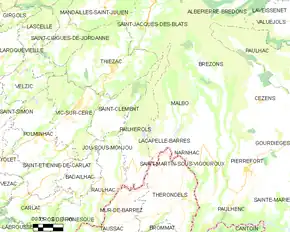 Poziția localității Pailherols