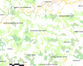 Poziția localității Roannes-Saint-Mary