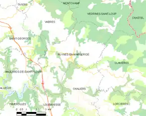 Poziția localității Ruynes-en-Margeride