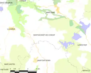Poziția localității Saint-Bonnet-de-Condat