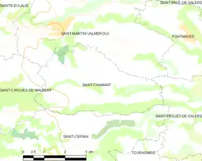 Poziția localității Saint-Chamant
