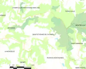 Poziția localității Saint-Étienne-de-Chomeil