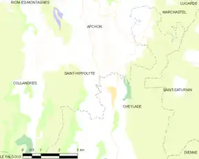 Poziția localității Saint-Hippolyte
