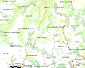 Poziția localității Saint-Poncy