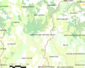 Poziția localității Saint-Rémy-de-Chaudes-Aigues