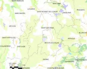 Poziția localității Saint-Saturnin